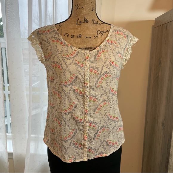 ZARA TRF floral print blouse size S. - Picture 1 of 4